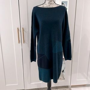 Vince wool and cashmere teal/blue sweater dress Size M